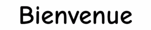 Schriftzug Willkommen auf Französisch